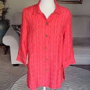Chico's Women's Button Down Shirt Shacket Size Chico's 1 or 8/10